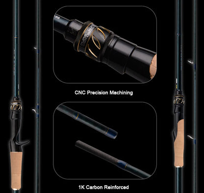 Lightweight 7'4" Spinning Rod for Long Casting