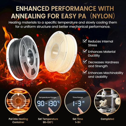 Easy-PA Nylon Filament 1.75mm 5KG Pack Black