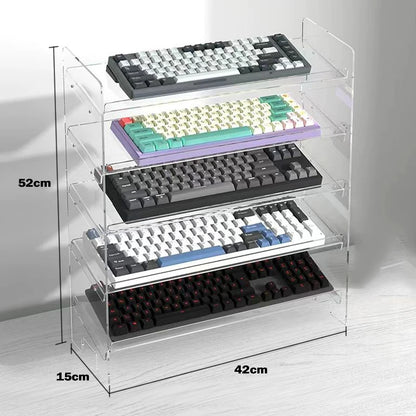 Desktop Organizer 5-Layer Acrylic Keyboard Display Rack