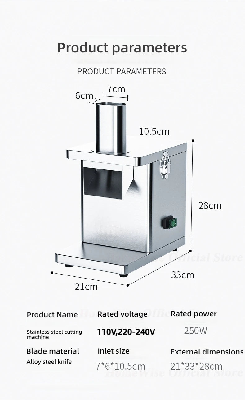 Electric Fruit and Vegetable Cube Cutter with 5 Blades