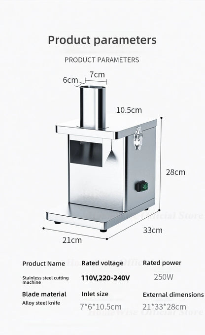 Electric Fruit and Vegetable Cube Cutter with 5 Blades