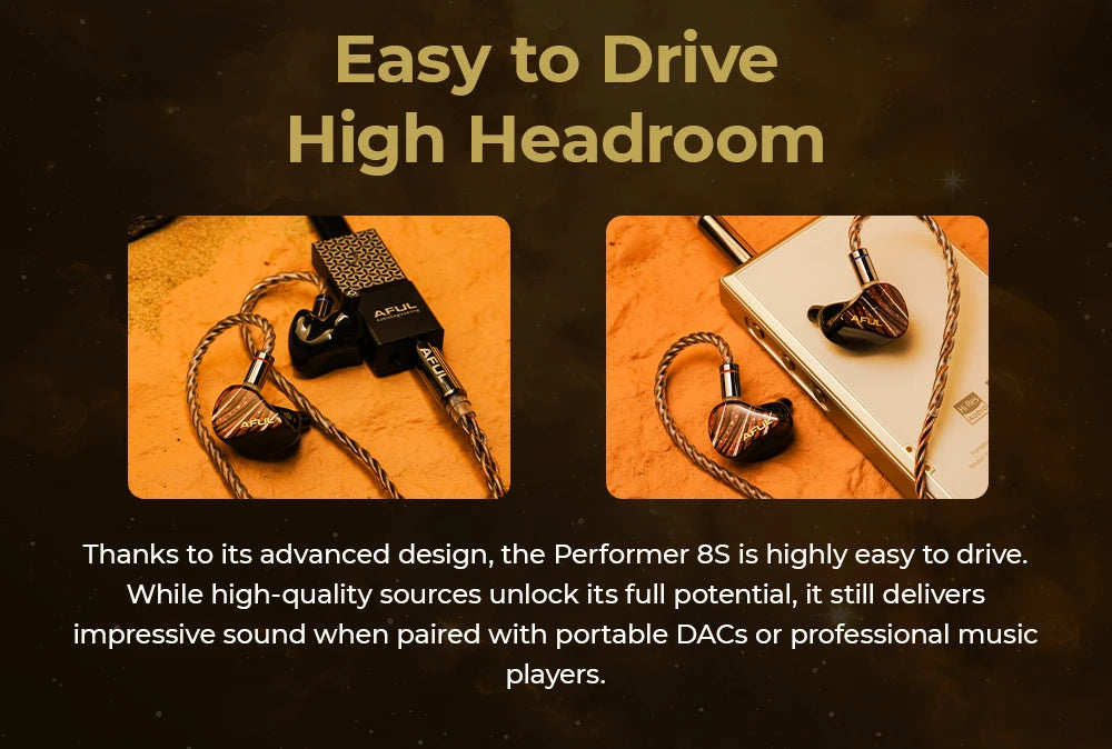 HiFi In-Ear Earphones 8 Driver Hybrid 4.4mm Wired IEM