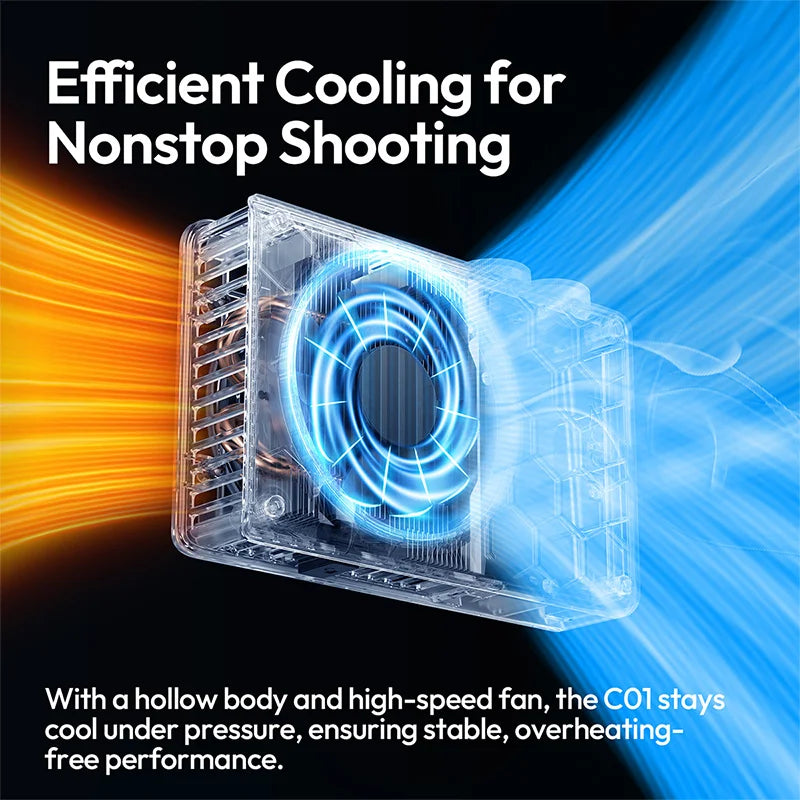 100W COB Video Light 14500 Lux with Cooling Fan