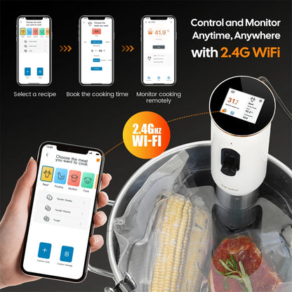 Smart Sous Vide Cooker with App & 3D Heating