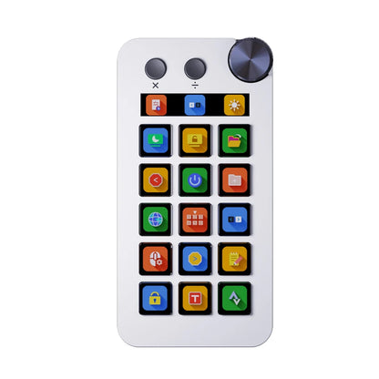 Stream Deck Controller with Programmable Keys and Rotary Knob