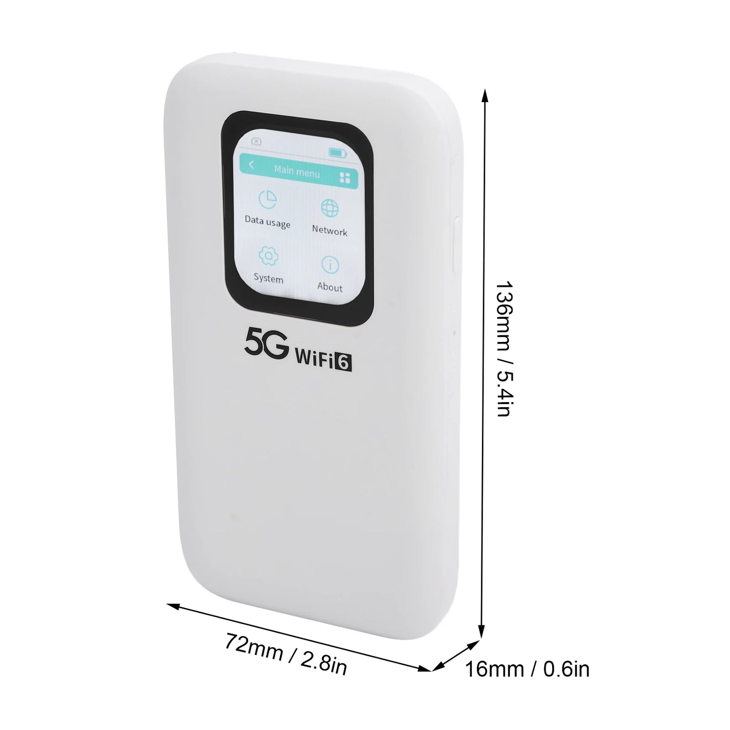 5G Mobile Hotspot WiFi 6 Device with SIM Card Slot