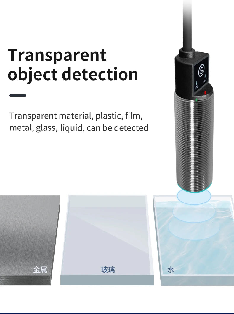 M18 Ultrasonic Proximity Sensor 1000mm 4-20mA 24V DC