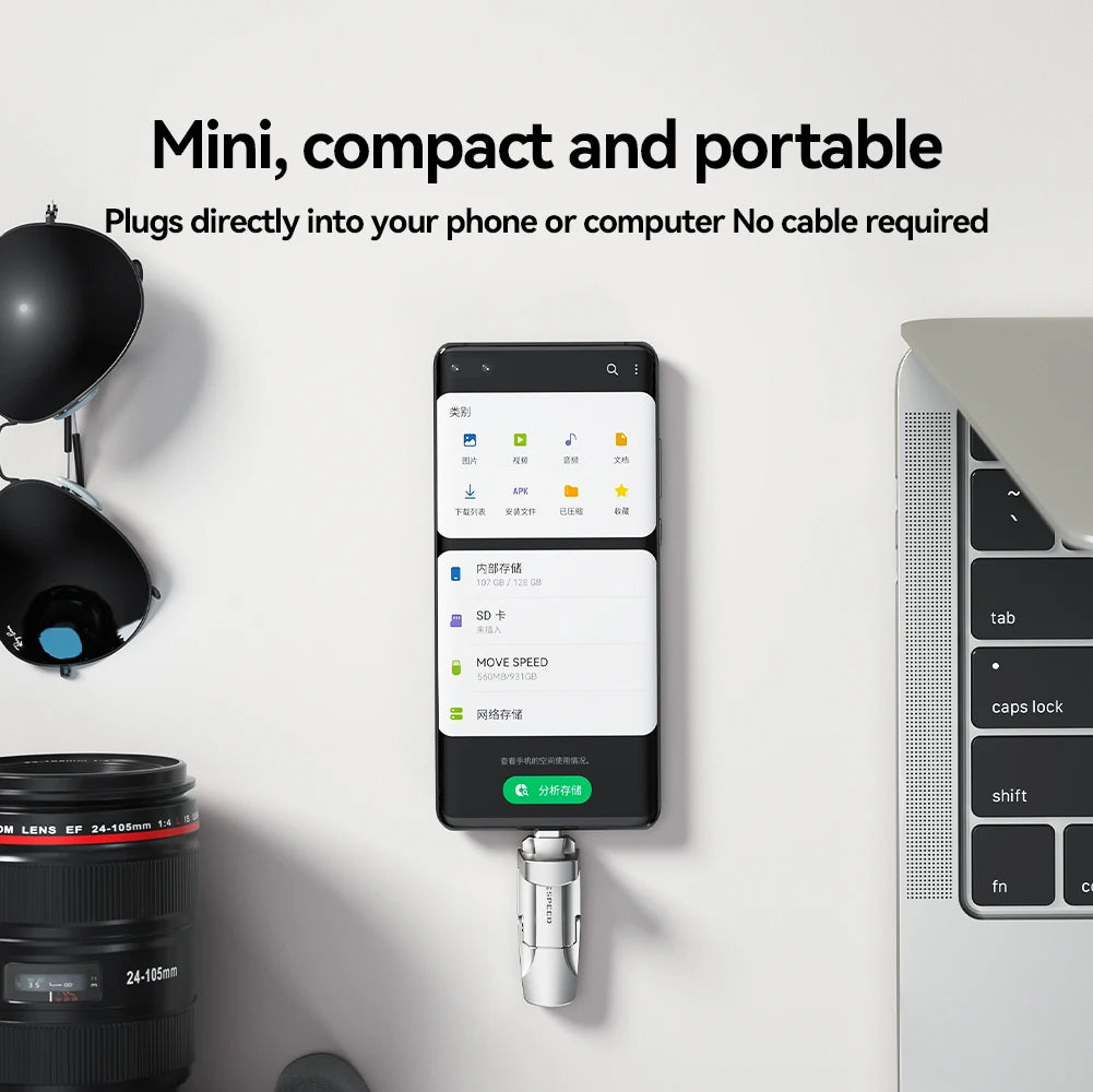 1TB High-Speed USB-C SSD Flash Drive 1000Mbps