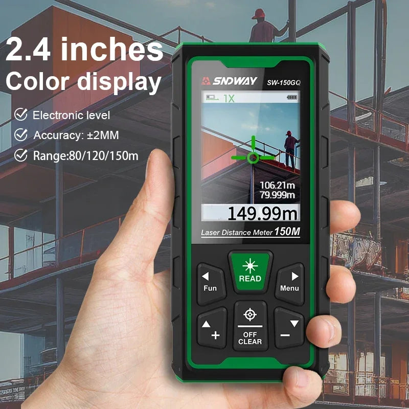 120m Digital Laser Distance Meter LCD Rangefinder Measure Tool