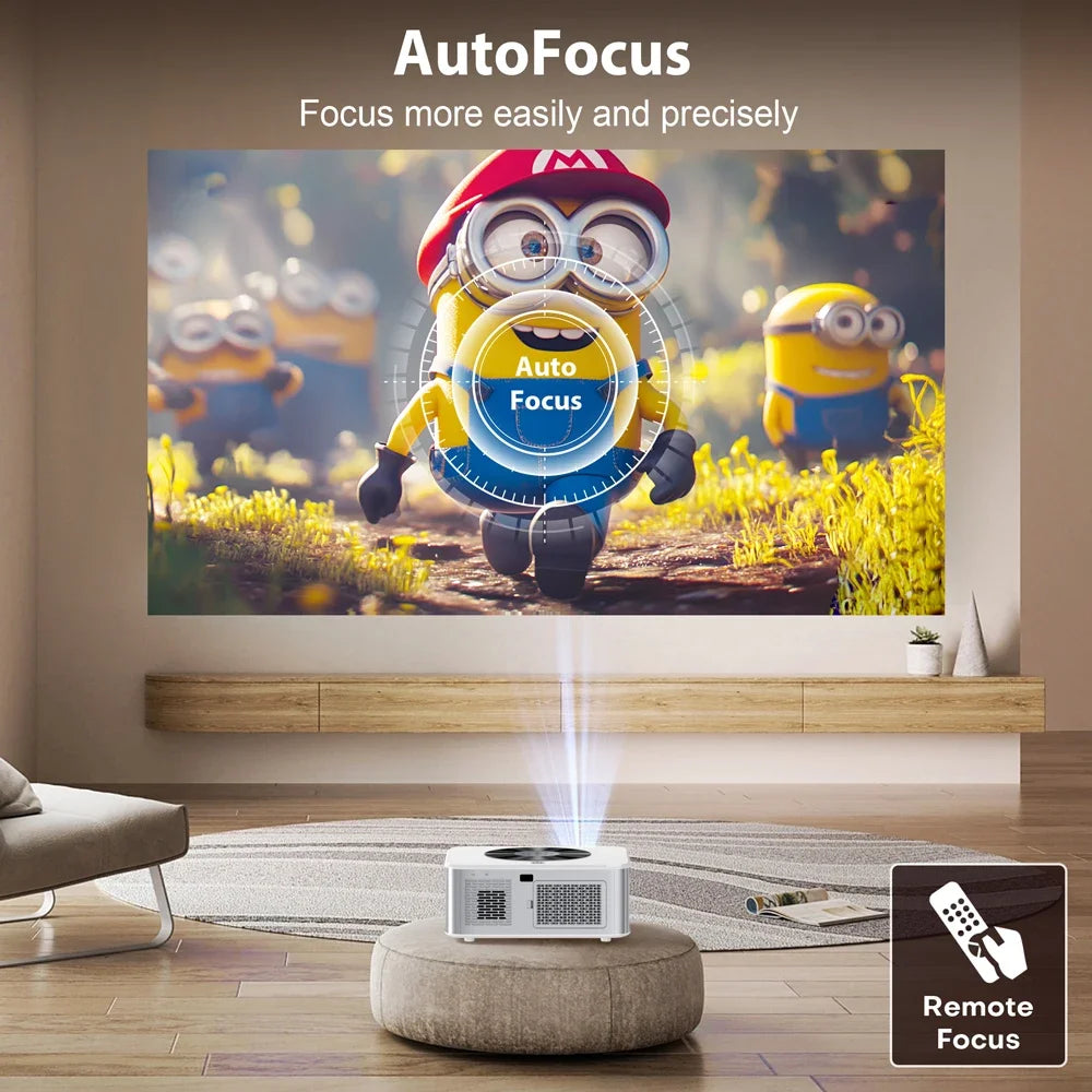 Portable 8K Home Theater Projector Android with Bluetooth 5.2