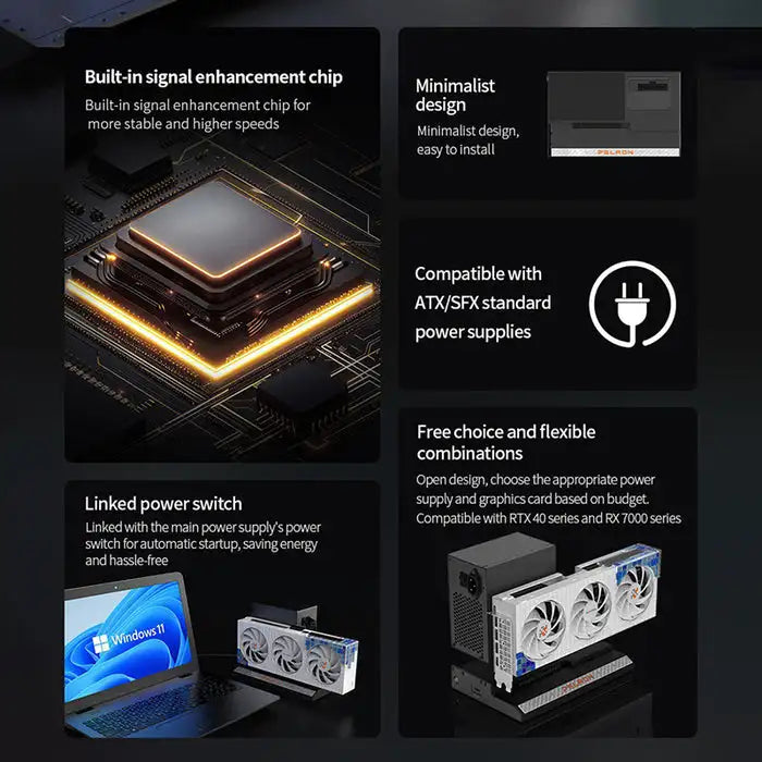 OCuLink eGPU Docking Station for External Graphics Card