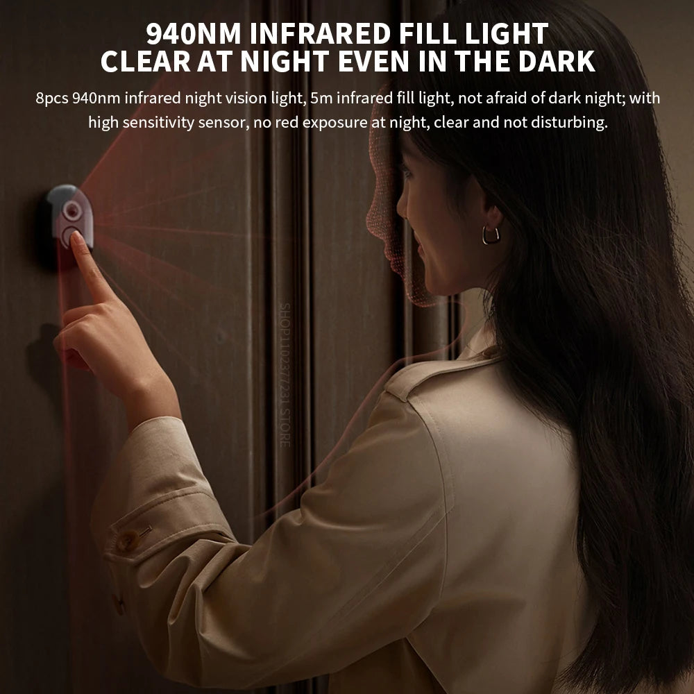 Smart Video Doorbell with 5-Inch Screen & 180° Wide Angle