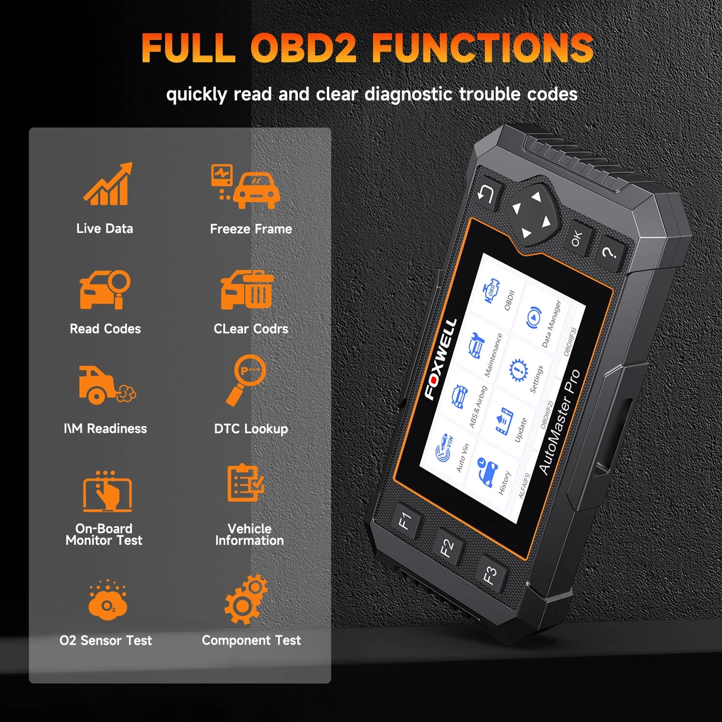 Automotive Code Reader with 25 Maintenance Functions