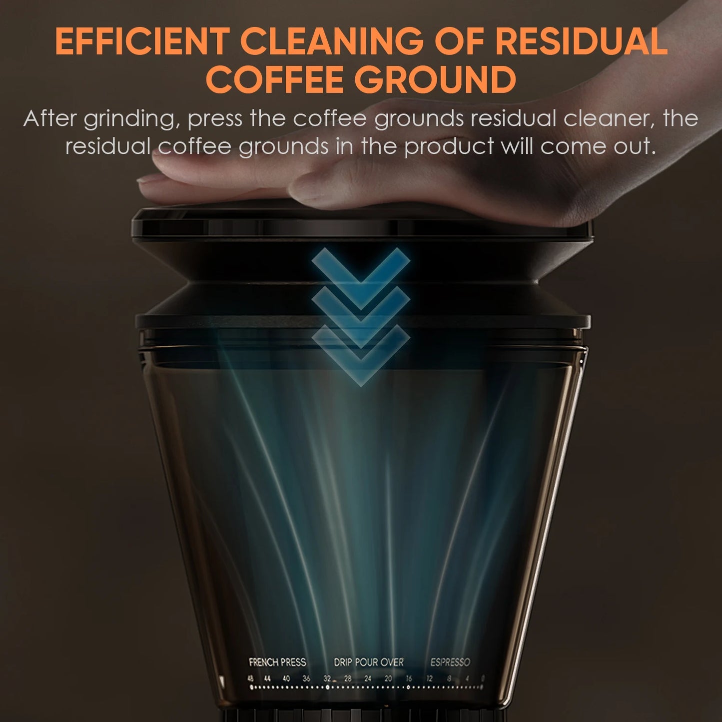 Electric Conical Burr Coffee Grinder with 48 Grind Settings