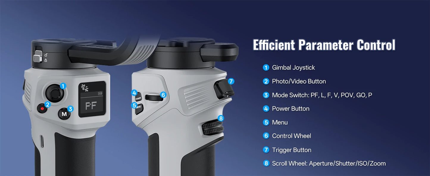 Portable 3 Axis Camera Stabilizer Gimbal for DSLR Mirrorless