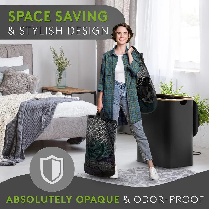 Extra Large 160L Foldable Laundry Basket with Handles