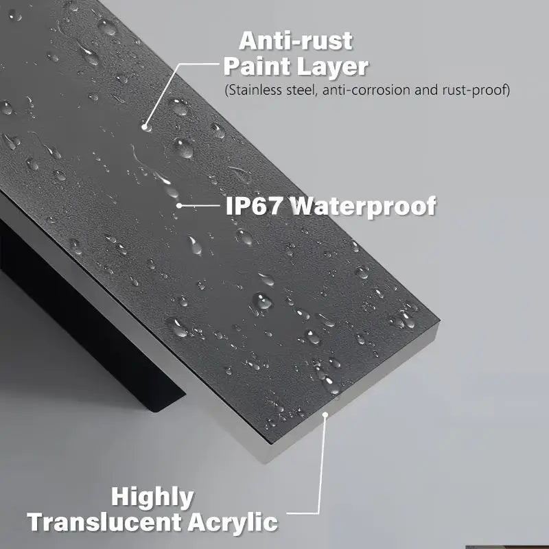Outdoor 150cm LED Wall Light Warm White IP67