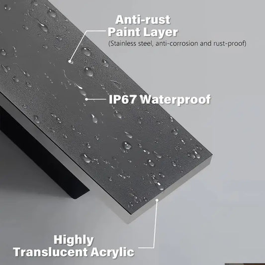 Outdoor 150cm LED Wall Light Warm White IP67