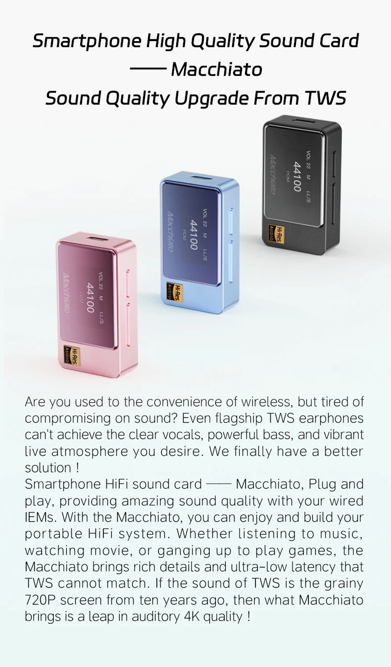 Compact USB DAC Amp for Headphones High Fidelity