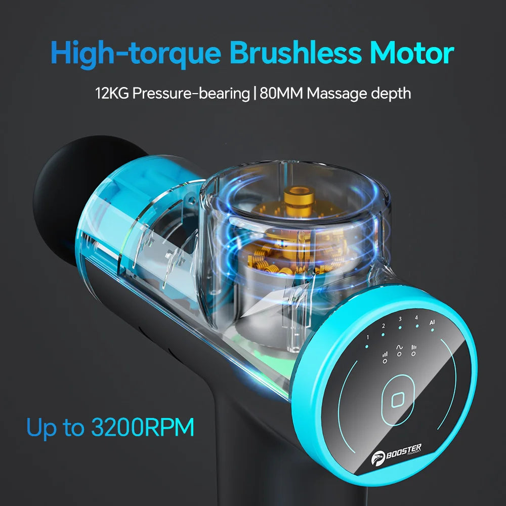 Professional Deep Muscle Massage Gun 12V LCD Display