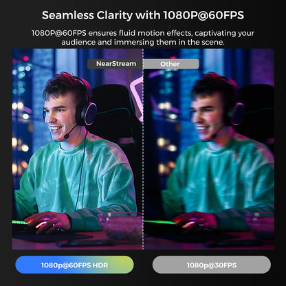 4K HDR Webcam with AI Framing and Noise Cancelling Mic