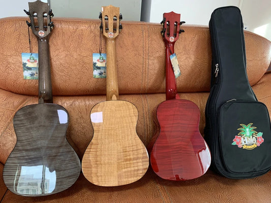 Professional Acoustic Ukulele with Flame Maple Body