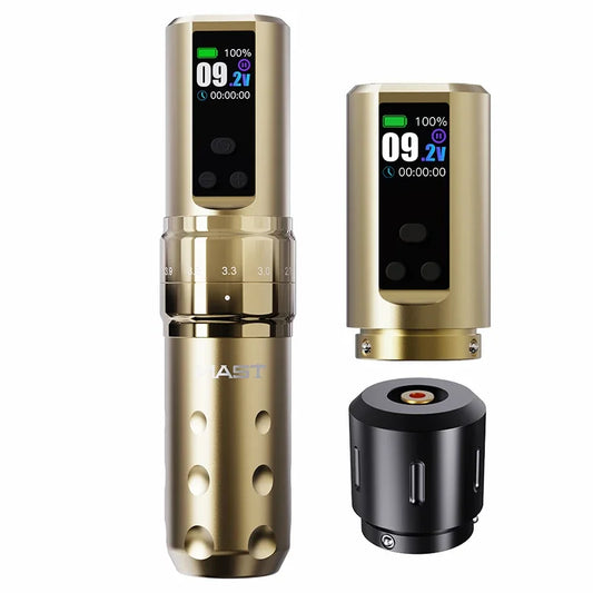 Cordless Tattoo Machine Kit Dual Batteries 7 Strokes