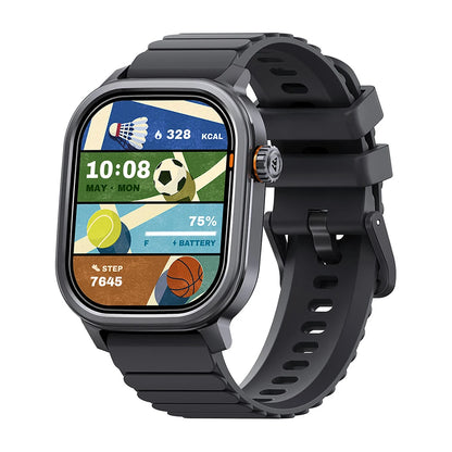 Waterproof Bluetooth Smartwatch with Fitness Monitoring Black