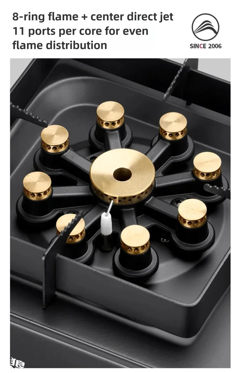 9-Core Camping Gas Stove 10000W High Power Burner