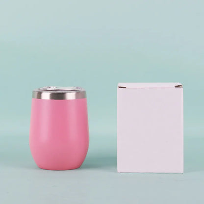 50pc 12oz Vacuum Insulated Wine Tumbler Set Pink