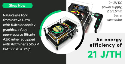 Bitaxe Ultra 500GH/s ASIC Solo Crypto Miner with Full Colour Display