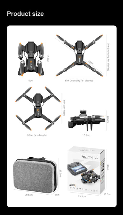 Professional 8K FPV Drone with Brushless Motors and GPS
