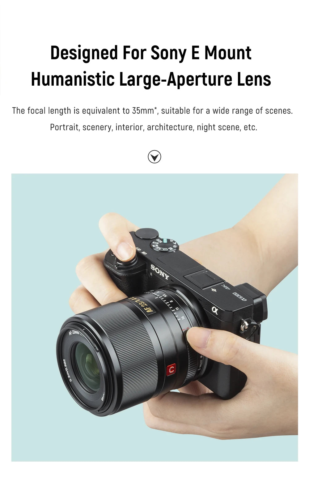 23mm F1.4 Auto Focus Prime Lens for Sony E-Mount