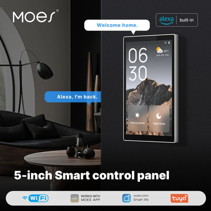 Smart Home Touch Panel 5" with Voice & Scene Control