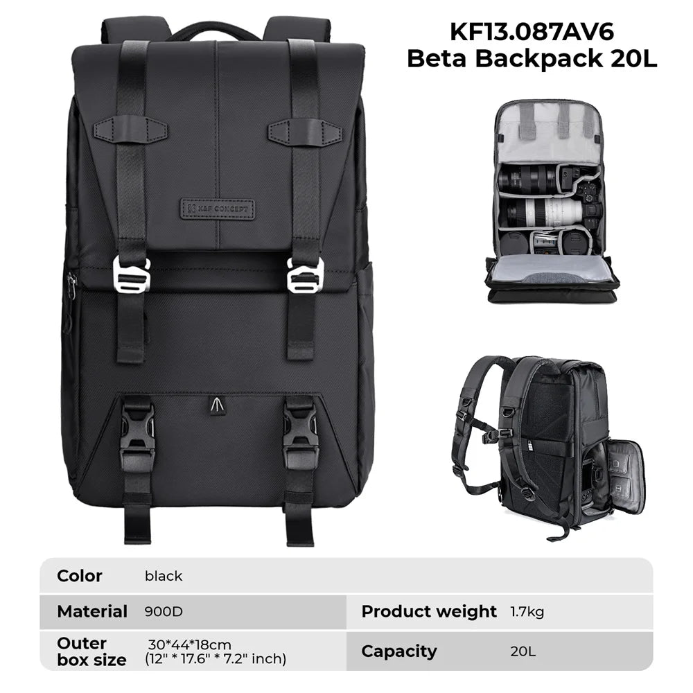 Outdoor Camera Backpack with Tripod Storage for Sony Canon Nikon