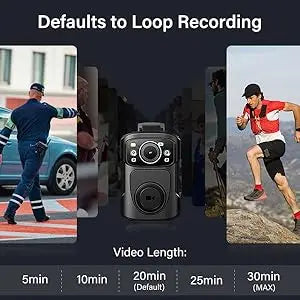 4K Body Camera IP68 GPS Night Vision 256GB