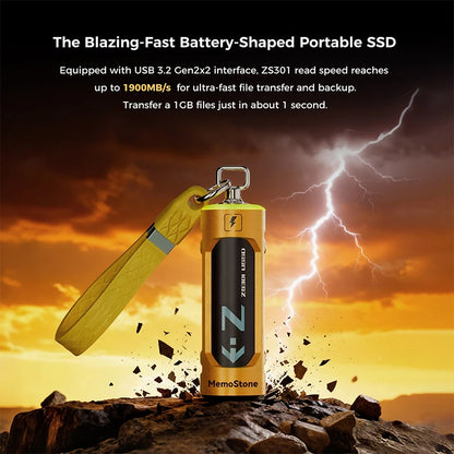 1TB Portable External SSD 2000MB/s USB-C Gen2 Drive
