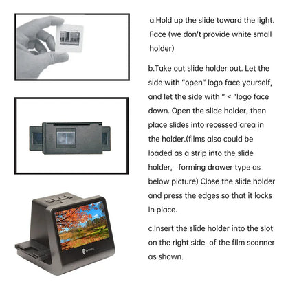 24MP Film & Slide Scanner with 5 Inch LCD Screen