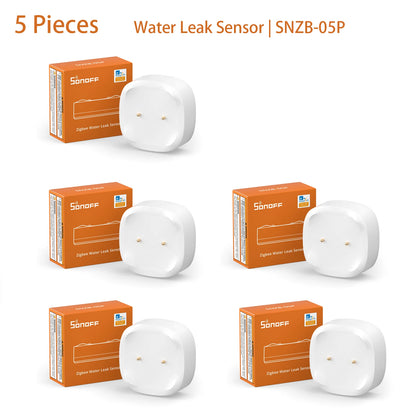 SONOFF SNZB-05P Wireless Zigbee Water Leak Sensors 5-Piece Set