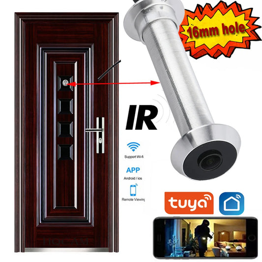 Rechargeable WiFi Video Peephole Camera 128GB Silver