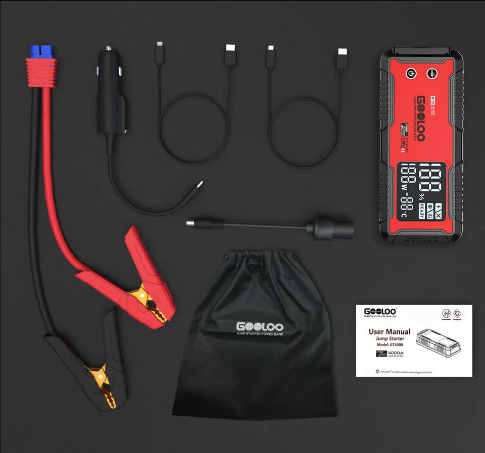 Portable Car Battery Jump Starter and Power Bank