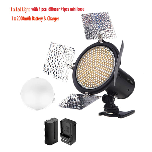 Compact Dimmable LED Fill Light Kit for Photography