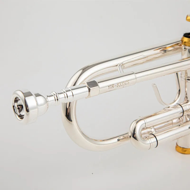 Professional B Flat Silver Plated Trumpet with Case
