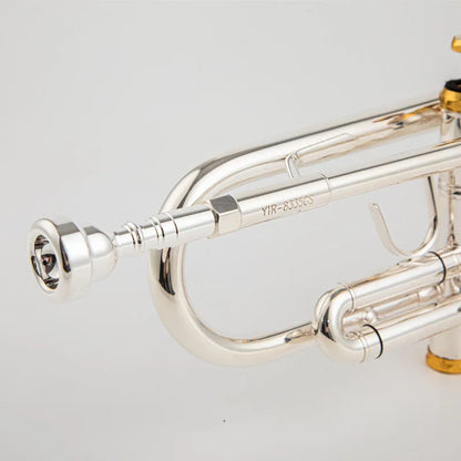 Professional B Flat Silver Plated Trumpet with Case