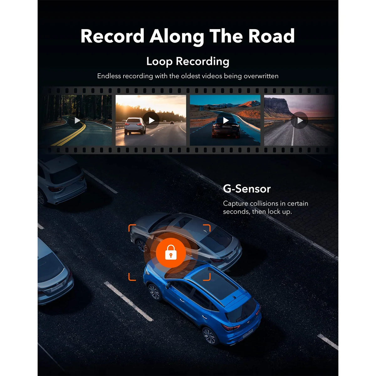 G930 Car DVR Front/Rear Camera with HW Kit