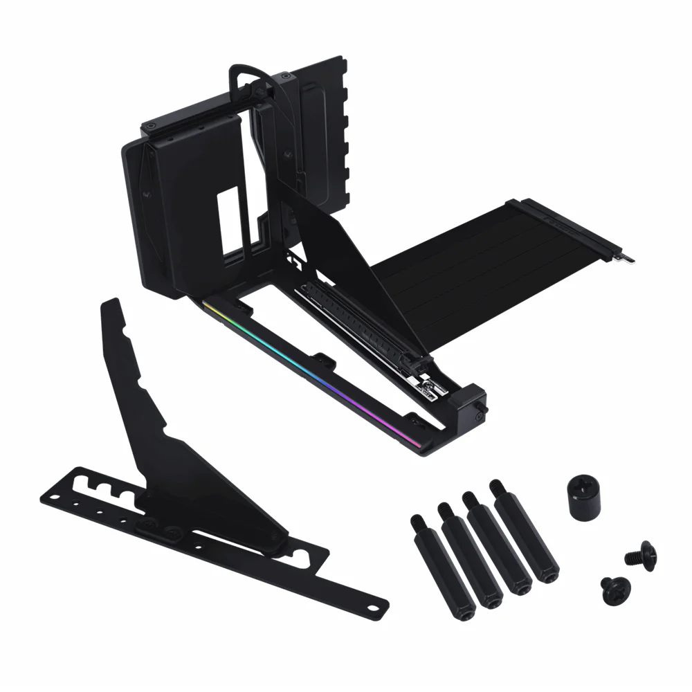 4-Slot Vertical GPU Mounting Kit with PCIe 5.0 Cable