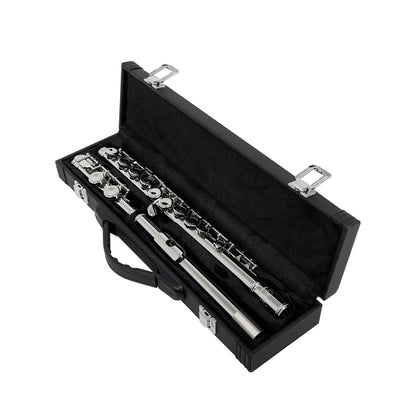 16 Key C Flute with Case Cleaning Cloth and Gloves