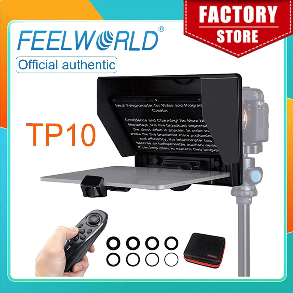 DSLR Camera Teleprompter for Tablet Smartphone Video Recording