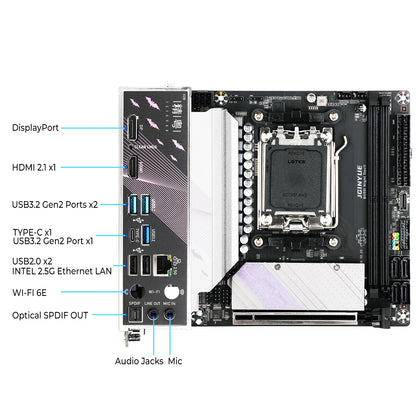 B650i AM5 Gaming Motherboard with Dual Channel DDR5 Support