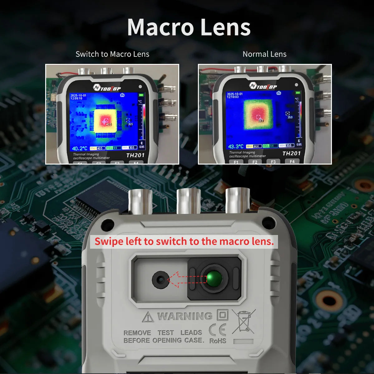Portable 4in1 Thermal Imager Oscilloscope TH201 70MHz